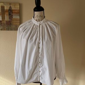 Joie Rickelle white blouse Victorian style EUC